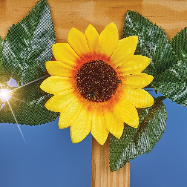 Collections Etc Solar Powered Sunflower String Lights Set Of 10