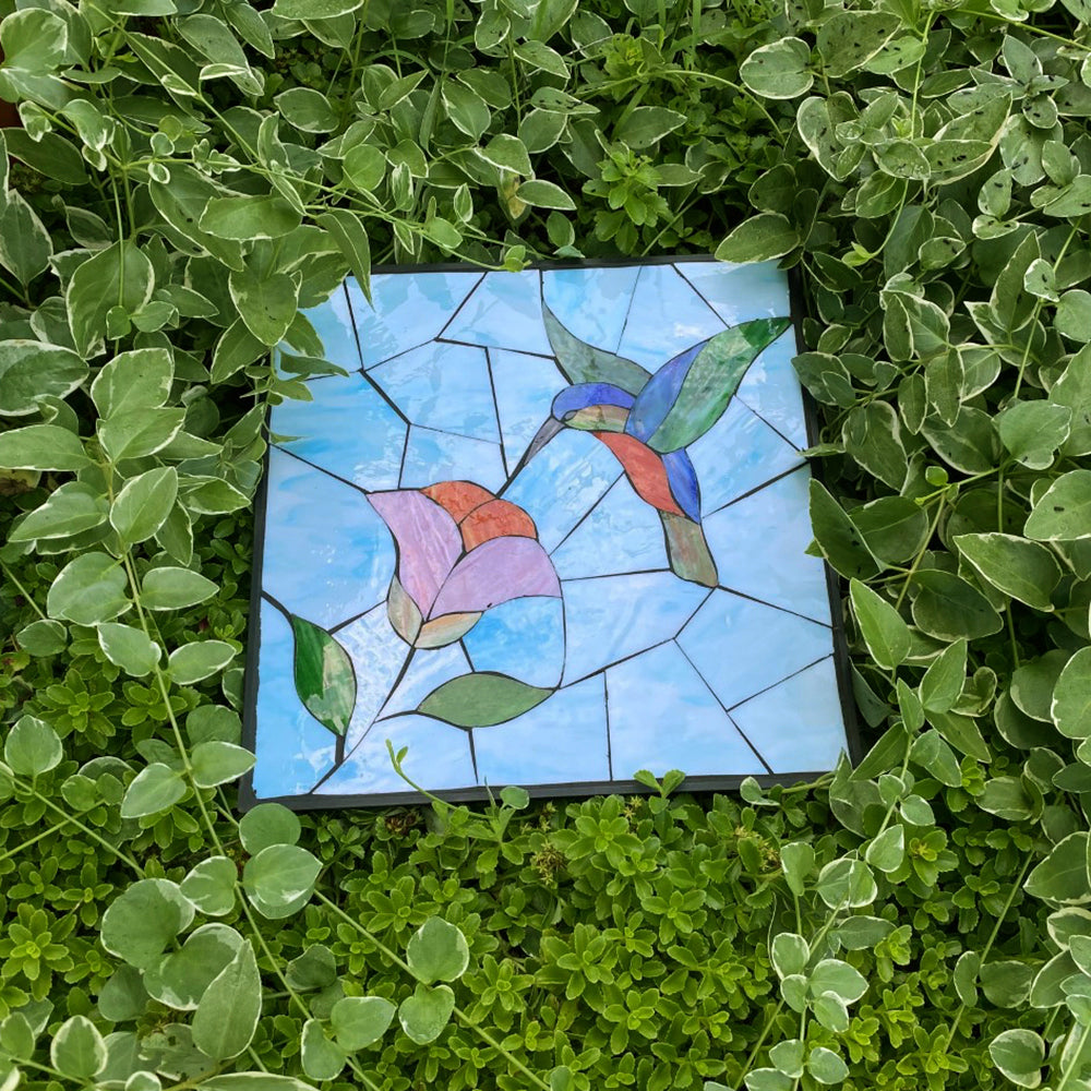 Hummingbird & Flower Stepping Stone