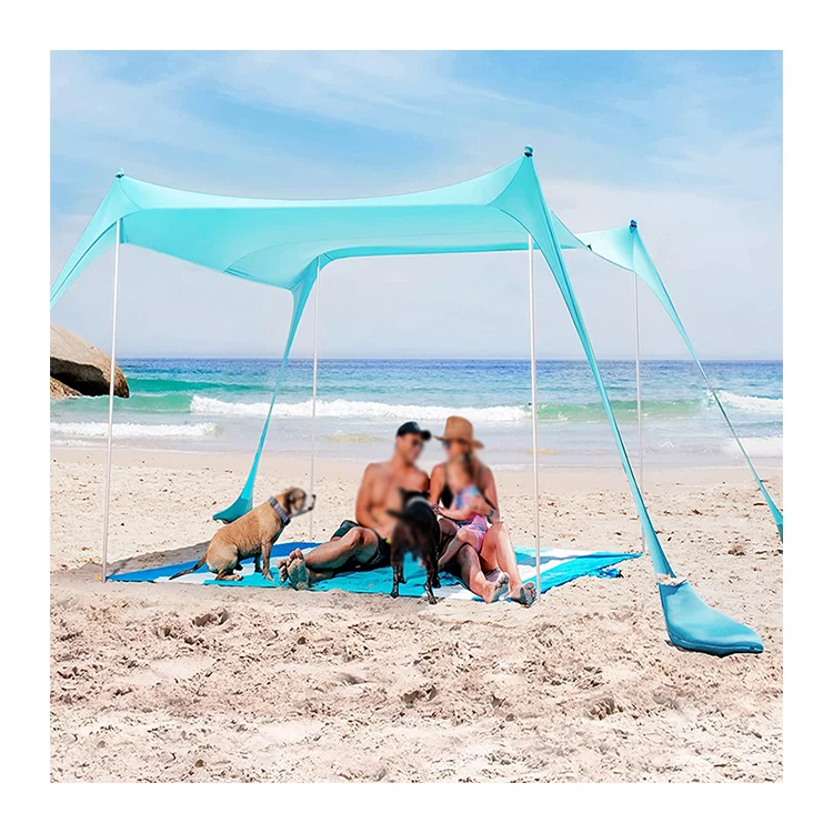 UV protection stretch beach sun shade shelter tent /beach tent canopy custom design/beach lounge tent