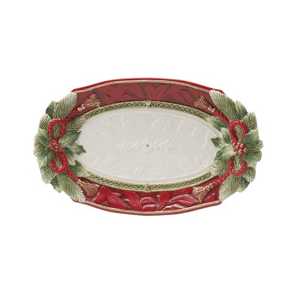 Fitz and Floyd Holiday Home Small Platter 13.5In