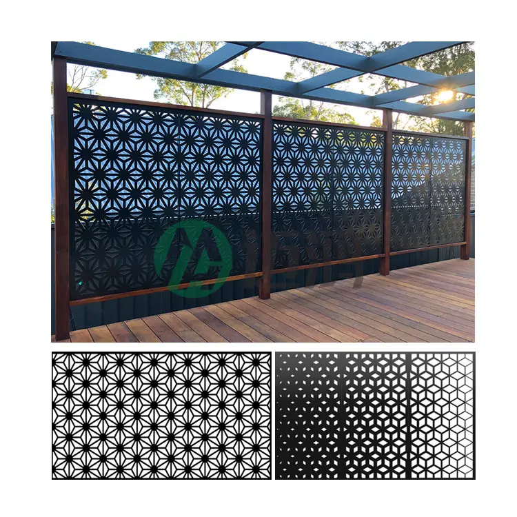 Factory Supply Metal Fencing Panel Laser Cut Decoration Garden Landscape Screen