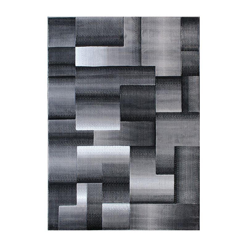 Masada Rugs Masada Rugs Trendz Collection 8'x10' Modern Contemporary Area Rug in Black， White and Gray-Design Trz861