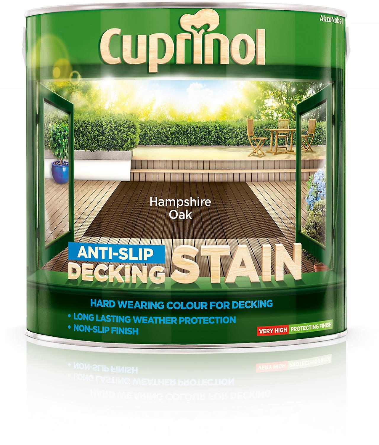 Cuprinol 2.5L Anti Slip Decking Stain Hampshire Oak