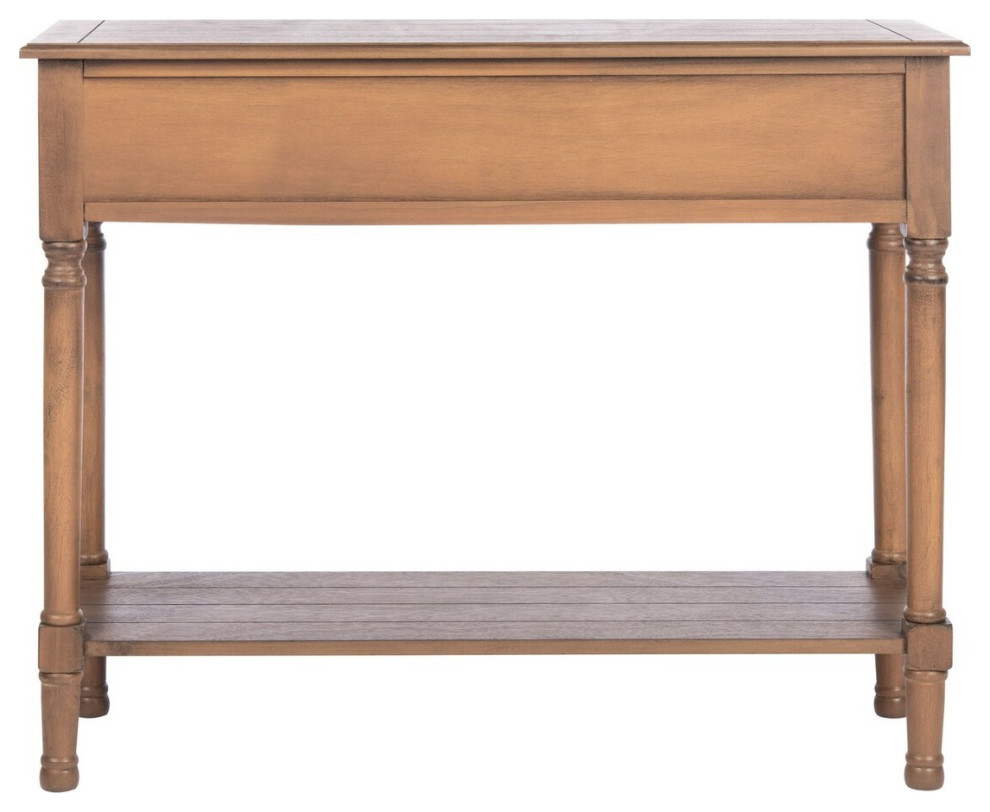 Tyson 2 Drawer Console Table Brown   Traditional   Console Tables   by AED Luxury Home Decor  Houzz