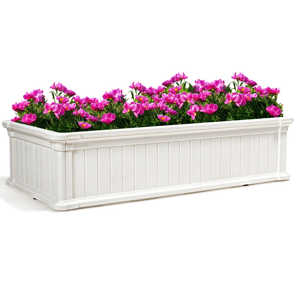 48''x24''Raised Garden Bed Rectangle Plant Box Planter Flower