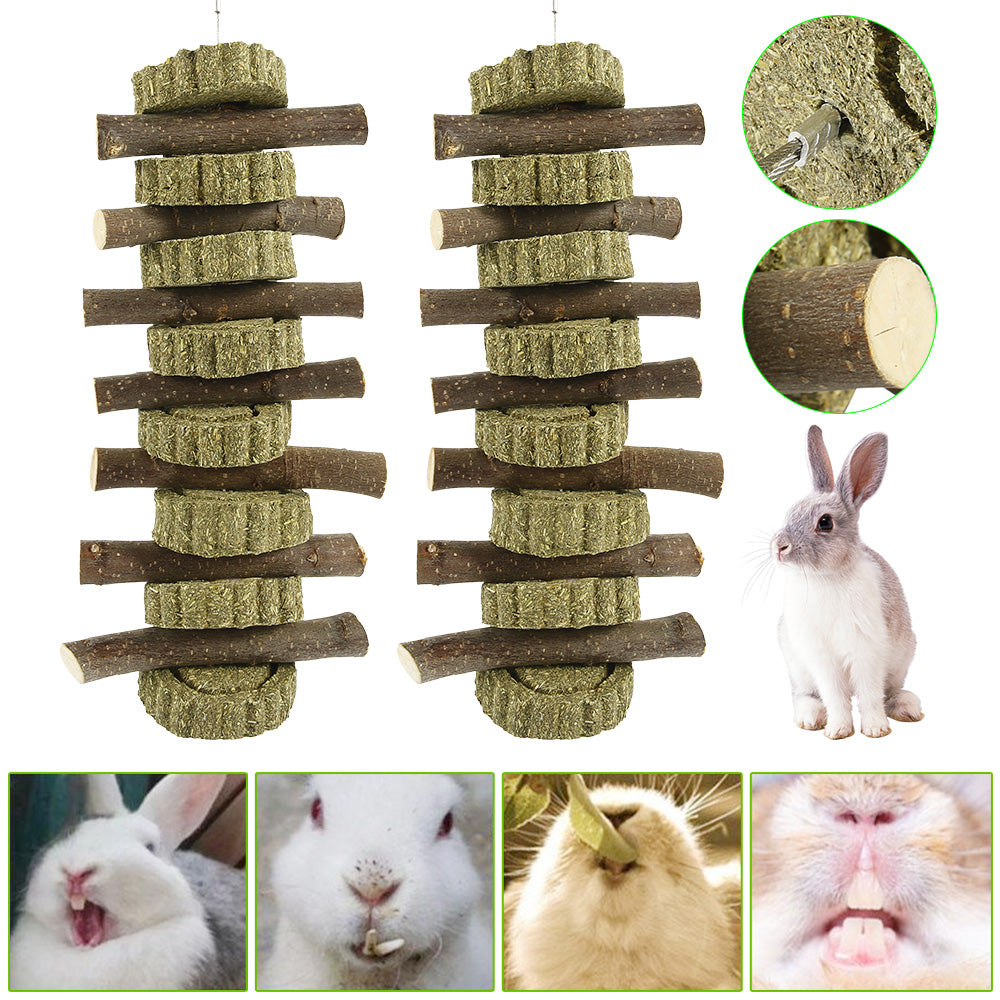 HOTBEST Hamster Chew Toy Apple Wood Sticks Twigs Cleaning Teeth Pet Playing Small Pets Rabbit Guinea Pig Parrot Toys