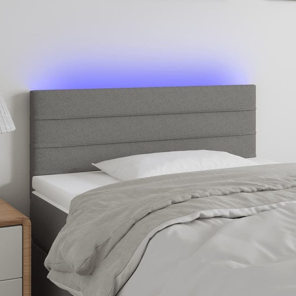 vidaXL LED Headboard Dark/Light Gray 39.4