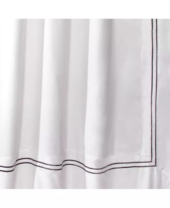 Lush Dandeacute;cor Striped Border 72x 72 Shower Curtain