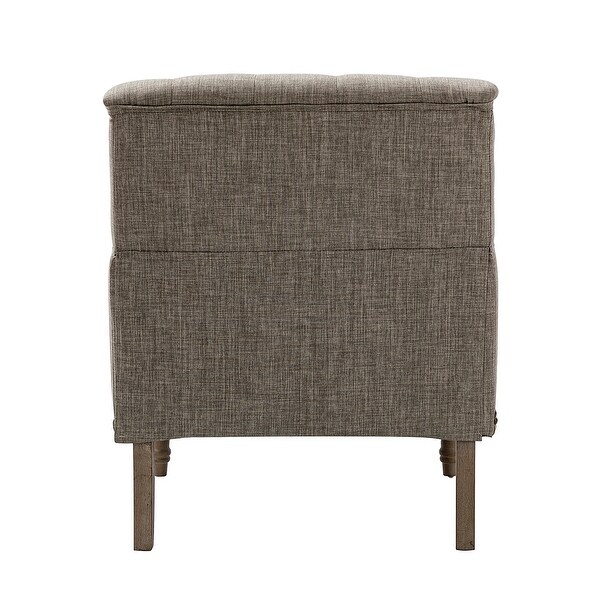 Geltrude Classic Upholstered Accent Arm Chair with Button Tufted Back by HULALA HOME