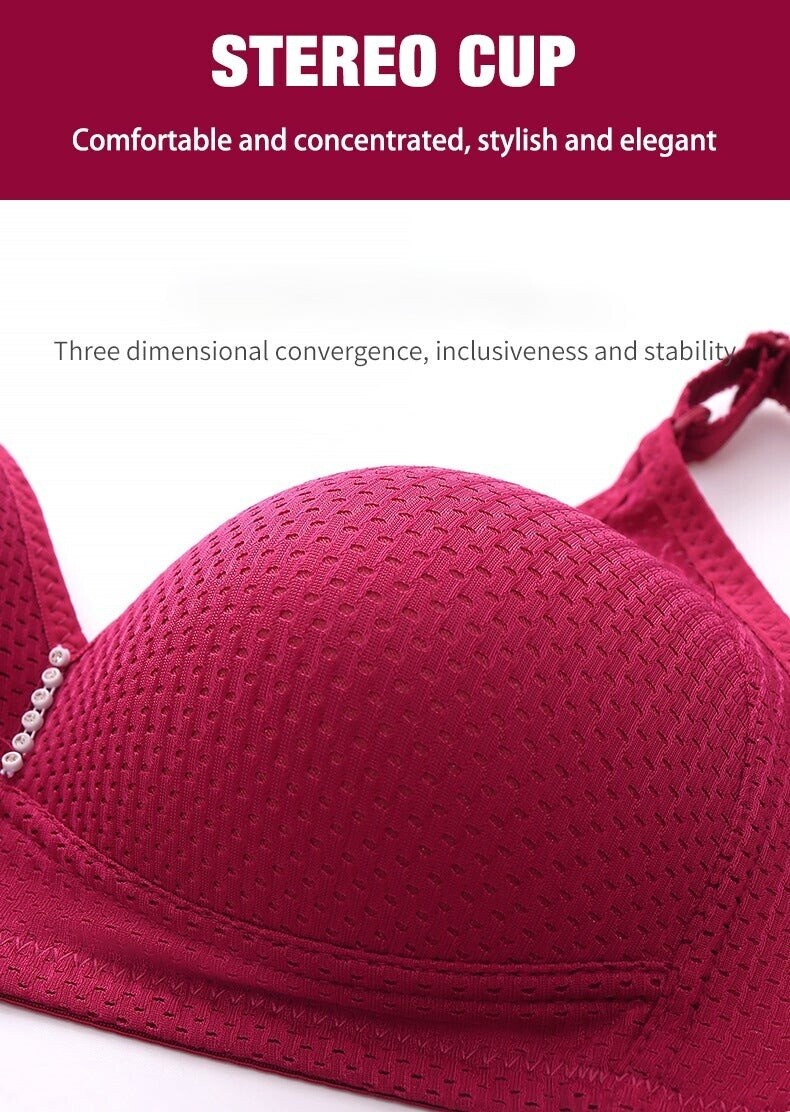 🔥Plus Size Bra Women Underwear Wire Free Comfort  Soft Breathable🔥