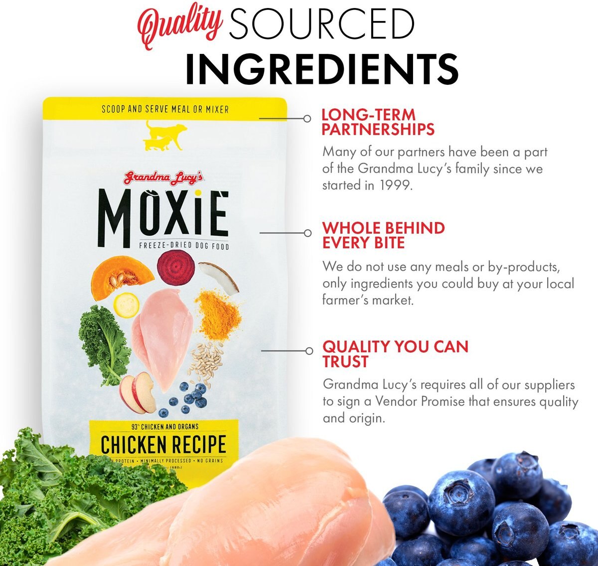 Grandma Lucy's Moxie Chicken Recipe Freeze-Dried Dog Food