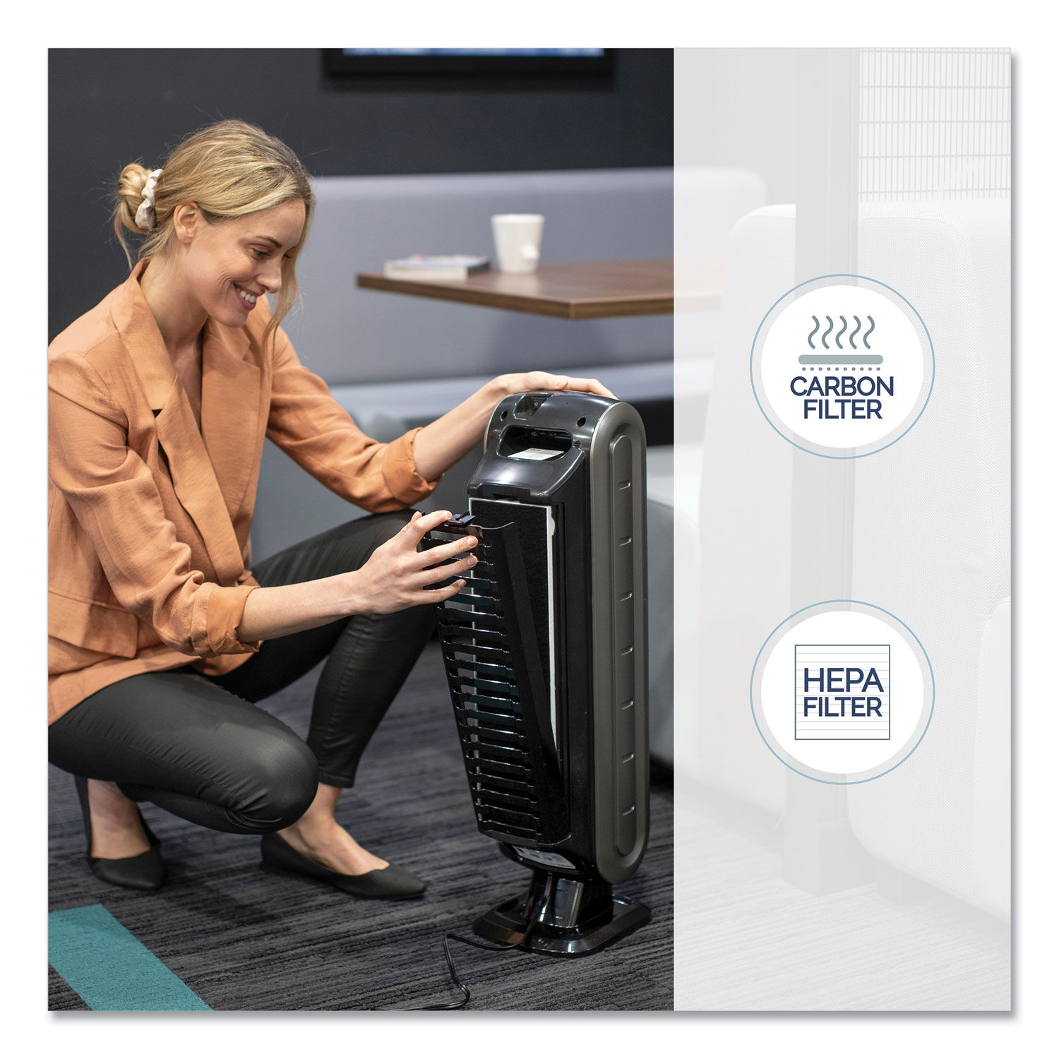 HEPA and Carbon Filtration Air Purifiers by Fellowesandreg; FEL9286001