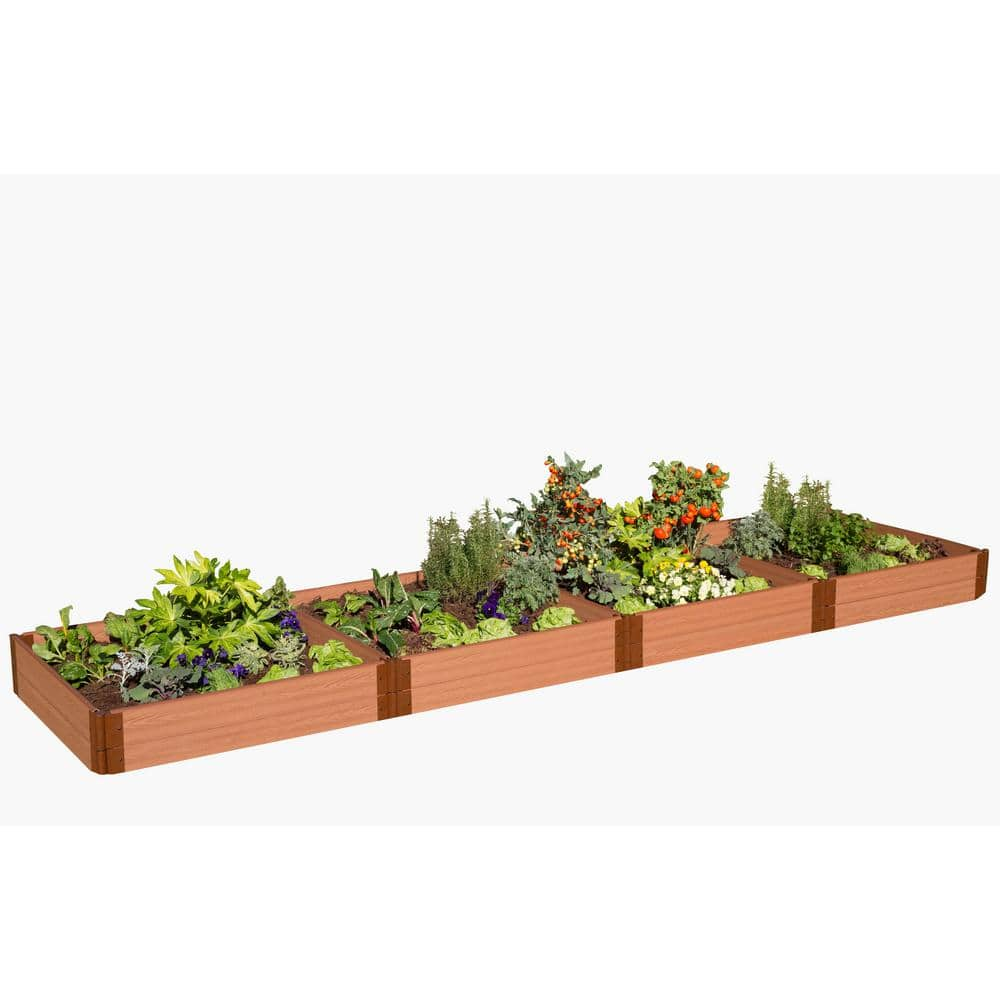 Frame It All Classic Sienna Raised Garden Bed 4' x 16' x 11