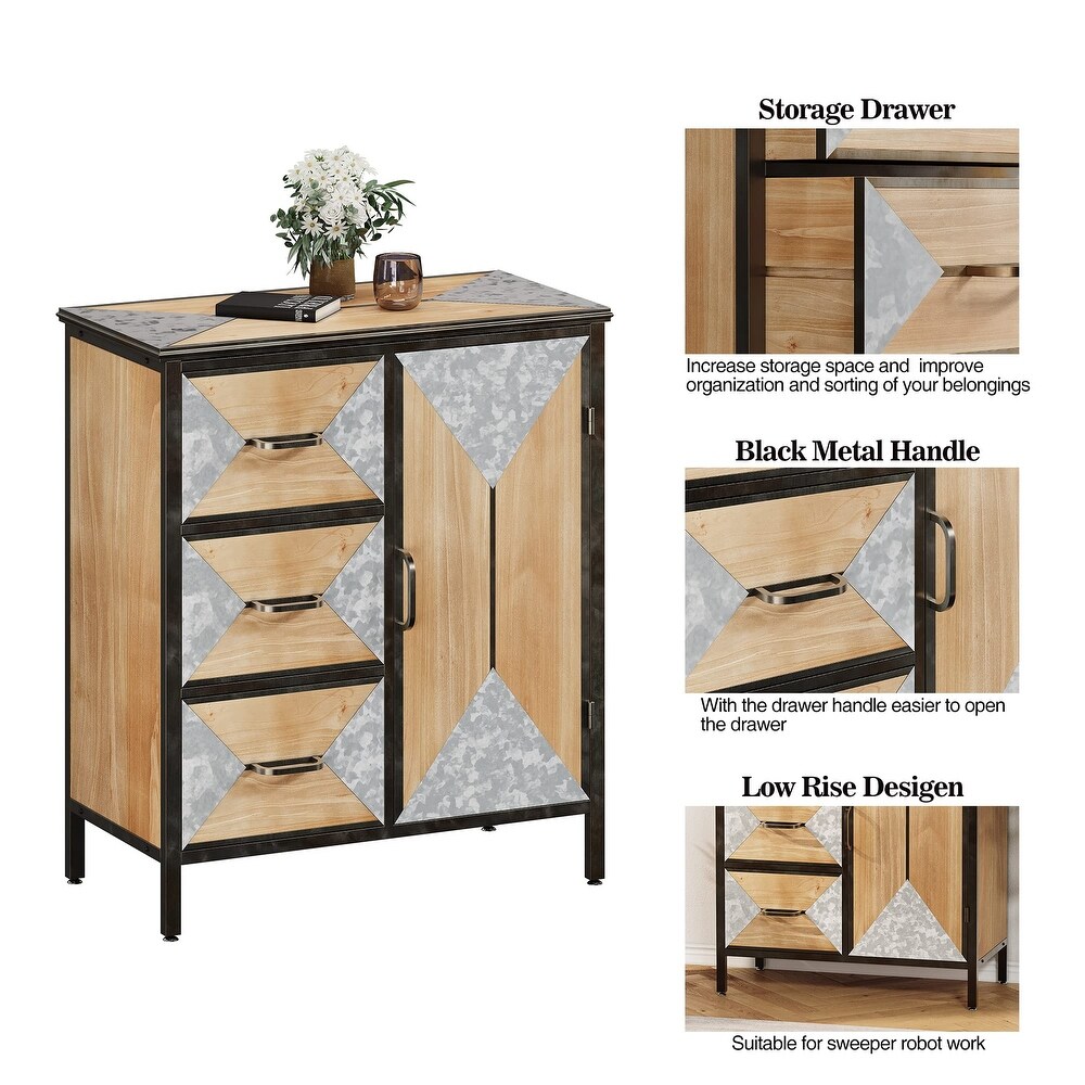 Wooden Storage Cabinet with Metal Legs