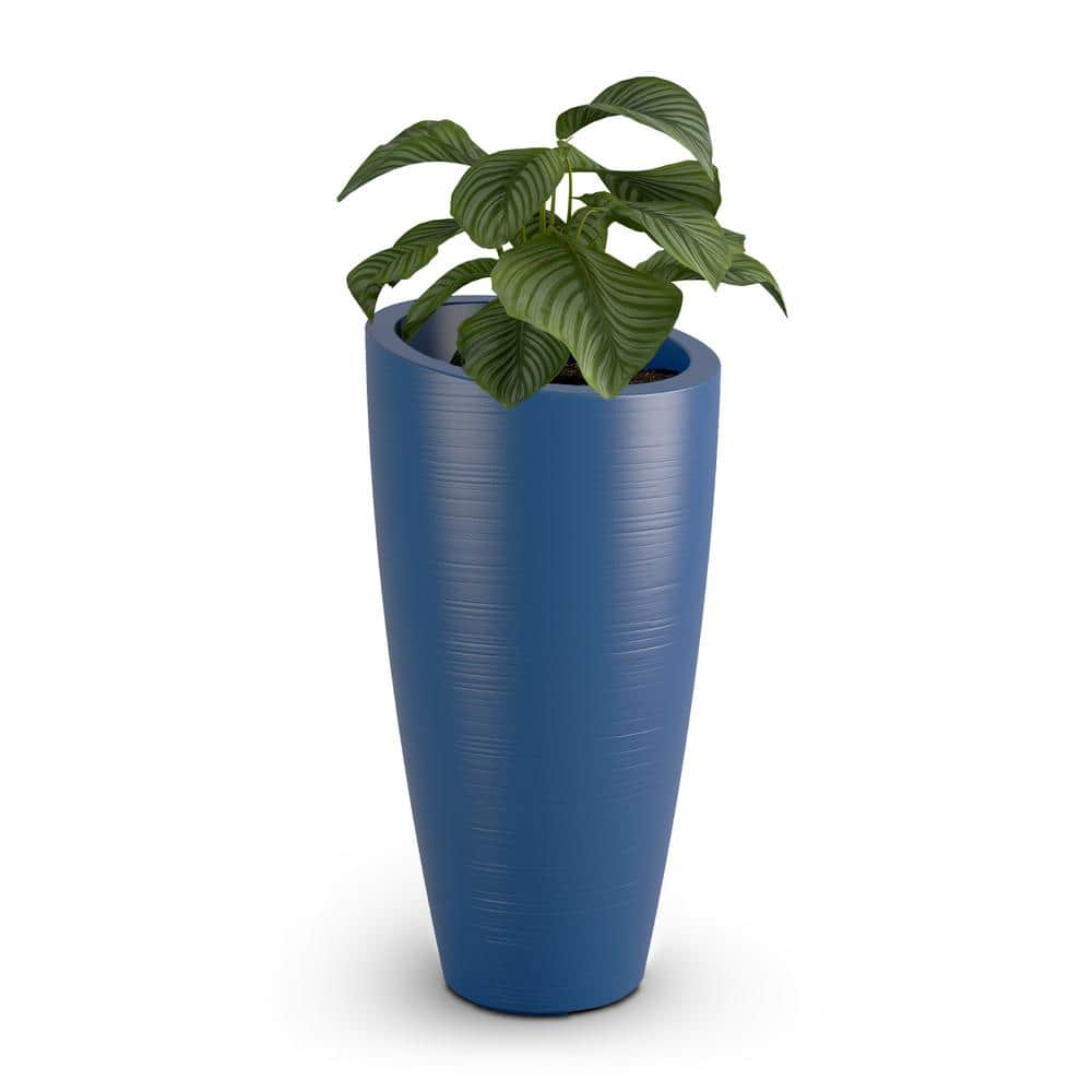 Mayne Modesto 32 in. Round Neptune Blue Polyethylene Planter 8880-NB