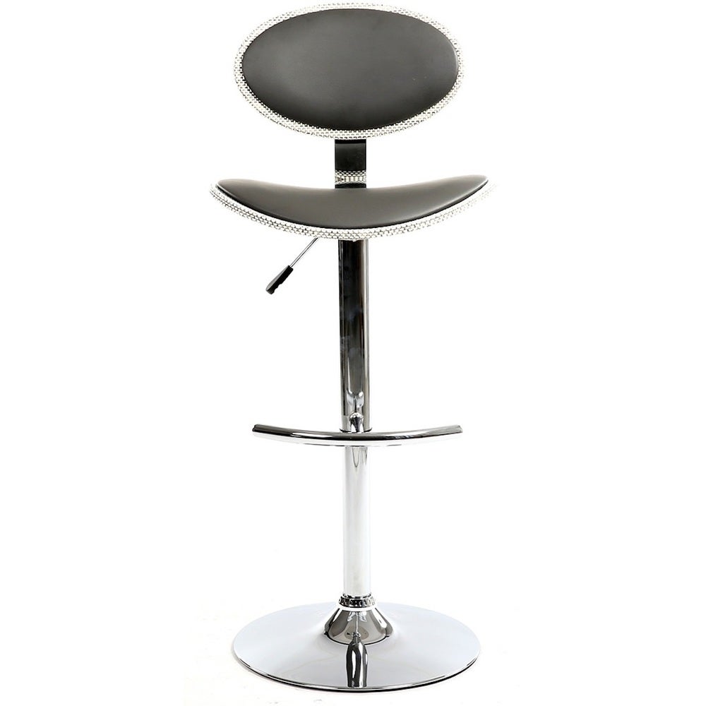 Somette Grey Chrome Pneumatic Stool