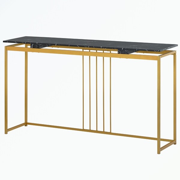 Console Table， Extra Long Entryway Table with Metal Frame