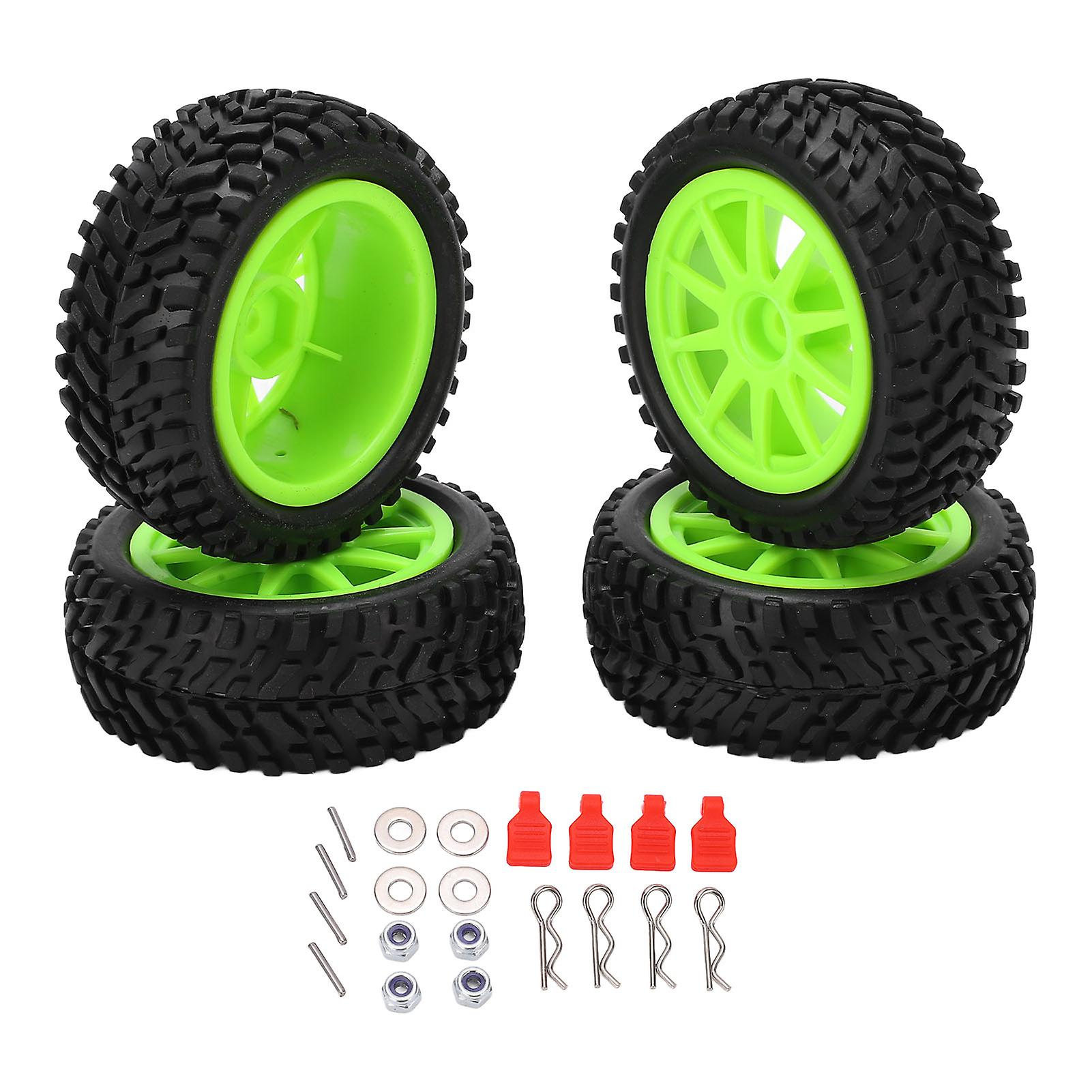 4pcs 75mm Tire With 1/16 Pull Tire For Wltoys 144001 1/14 Remote Control Car Upgrade Parts