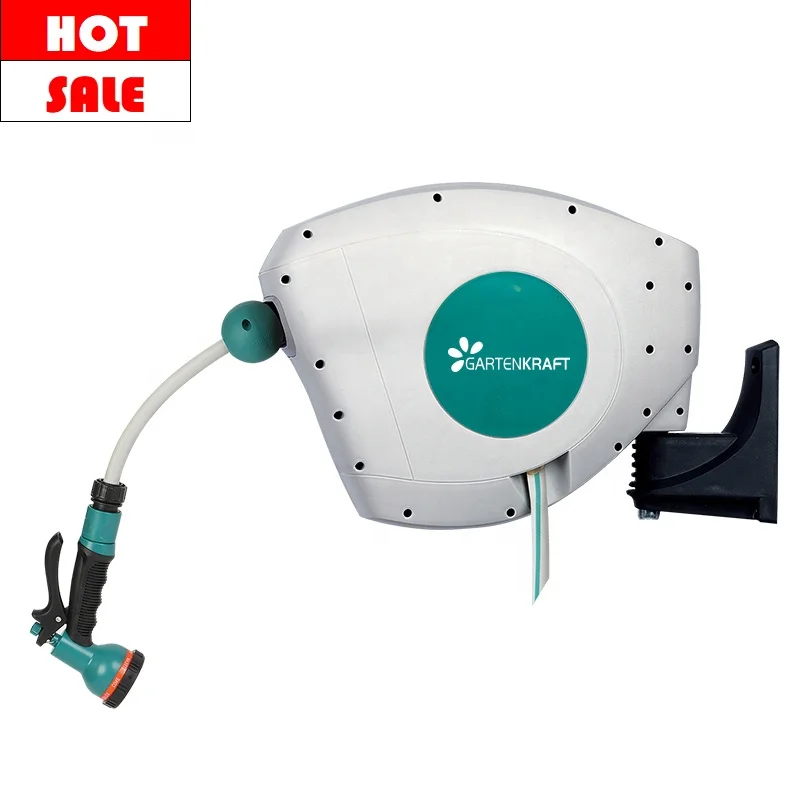 GARTENKRAFT High pressure hose reel heavy wall mounted telescopic automatic water hose reel