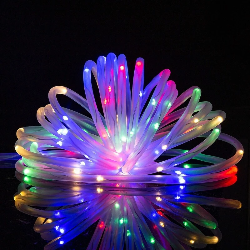35.7ft 100 LED Solar Powered Rope String Outdoor 2 Pack Fatiry Light - 2 Pack