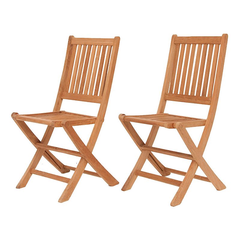 Amazonia Teak Yogya 2-pc. Outdoor Folding Chair Set