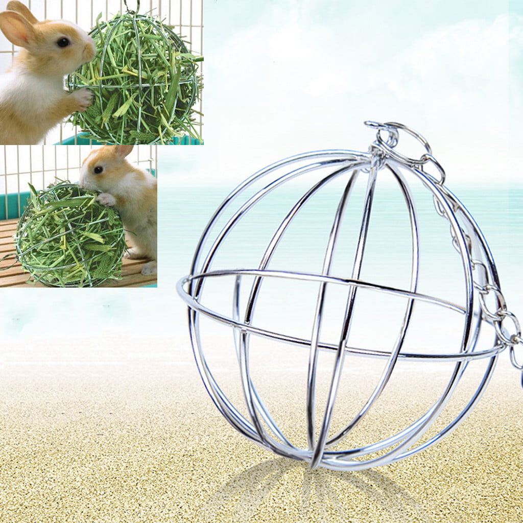 Kuluzego Sphere Feed Dispenser Hanging Ball Toy Guinea Pig Hamster Rat Rabbit Pet Supply