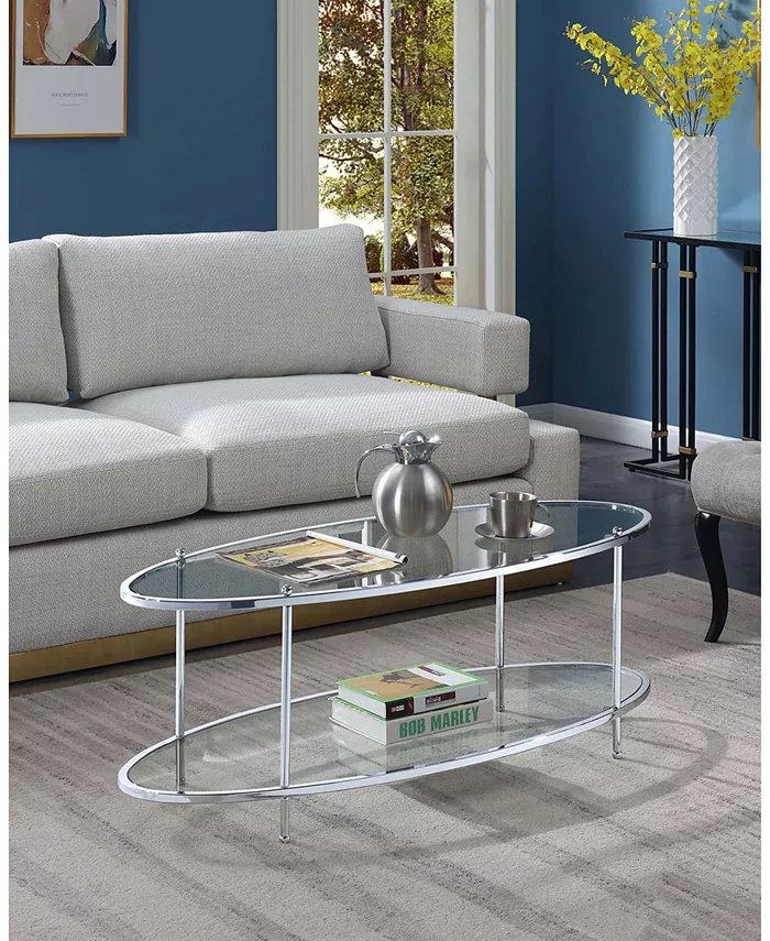 Convenience Concepts Royal Crest Oval Coffee Table