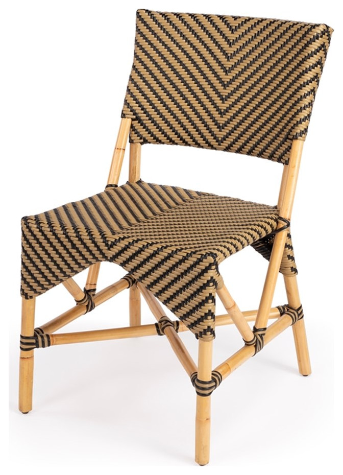 Home Square Traditional Rattan Dining Chair in Brown   Set of 2   Tropical   Dining Chairs   by Homesquare  Houzz