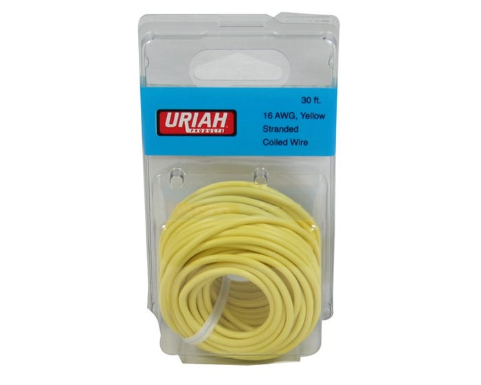 Uriah Wire 16 Awg  Stranded Yellow Insulation (30) -UA501640