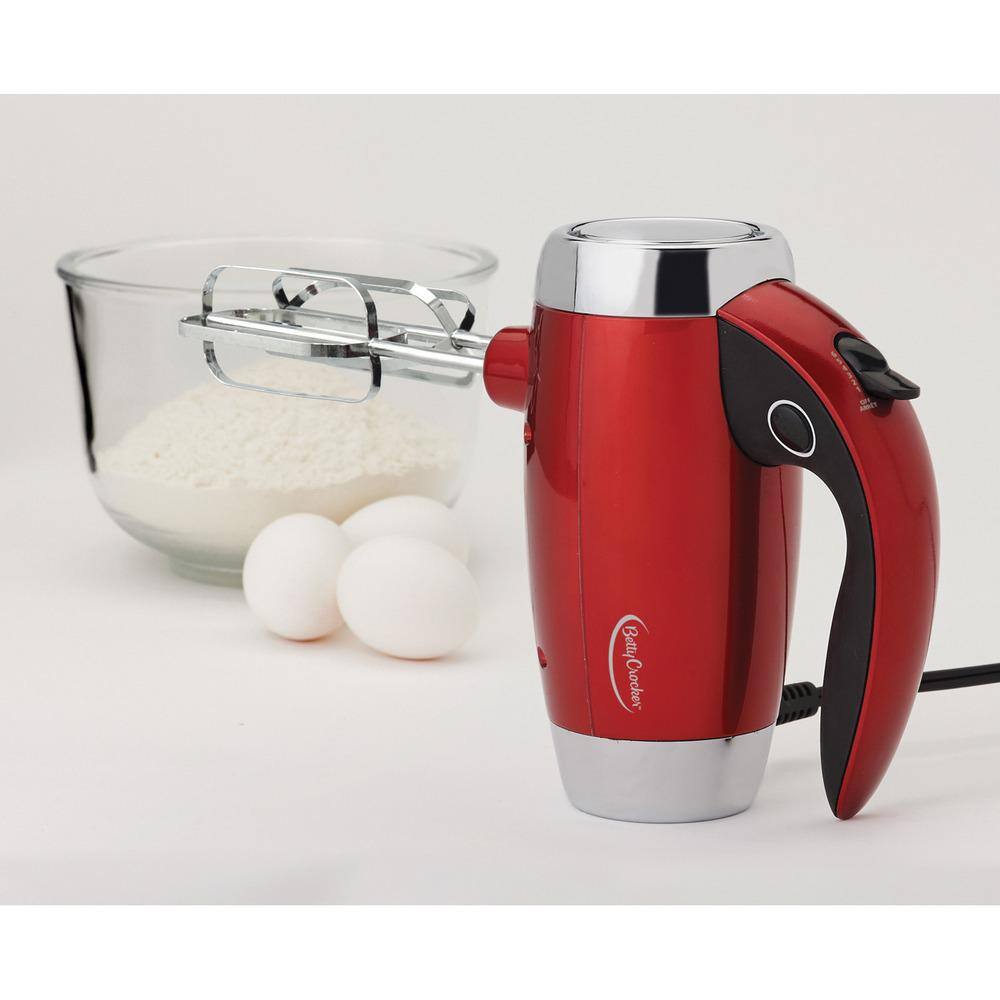 Betty Crocker 7-Speed Red Hand Mixer with Mini Stand BC-2208CMR