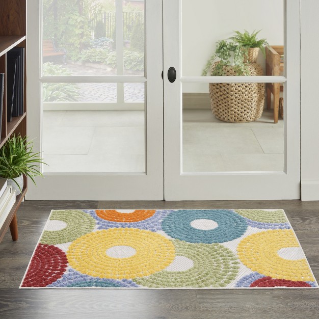 Nourison Aloha Bold Geometric Outdoor Rug