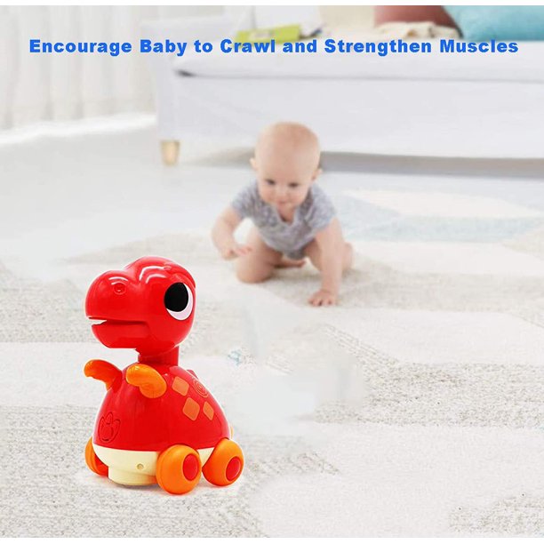 Baby Musical Toys ， Music Light Dinosaur Baby Crawling Toys， Infant Toddler Baby Toys for Boys Girls