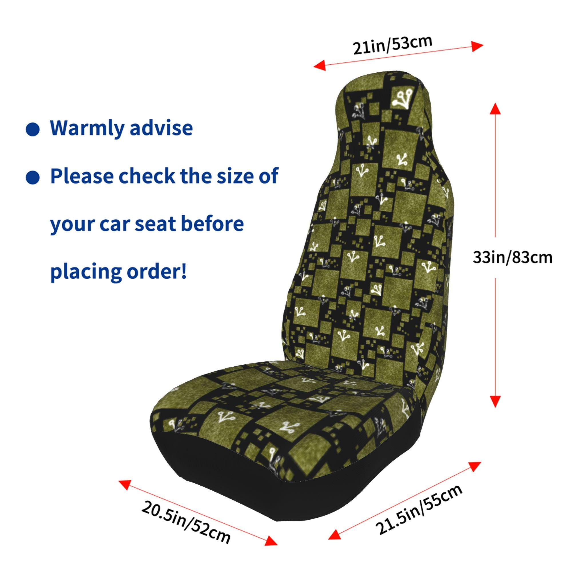 ZICANCN Car Seat Cover Vintage Chevron Flowers Car Front Seat Covers Protectors ， Automotive Seat Covers for Cars Trucks Suv