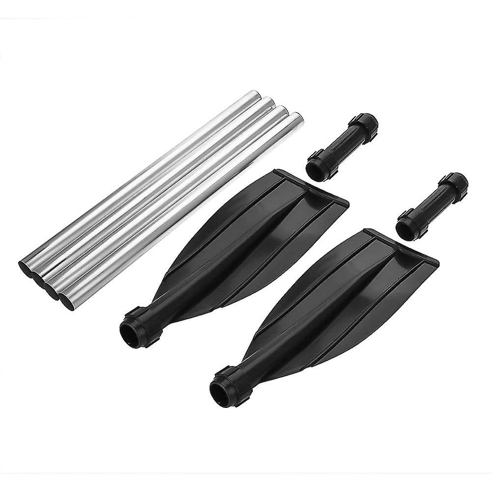 2pcs Aluminium Alloy Detachable Lightweight Ribbed Blade Kayak Paddles Boat Oars