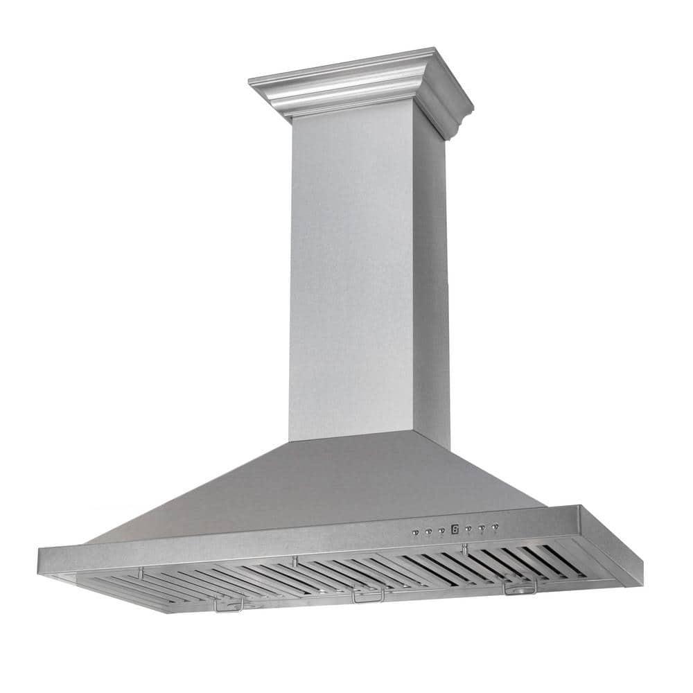 ZLINE Kitchen and Bath ZLINE 30  Designer Series DuraSnow Stainless Steel Convertible Vent Wall Mount Range Hood