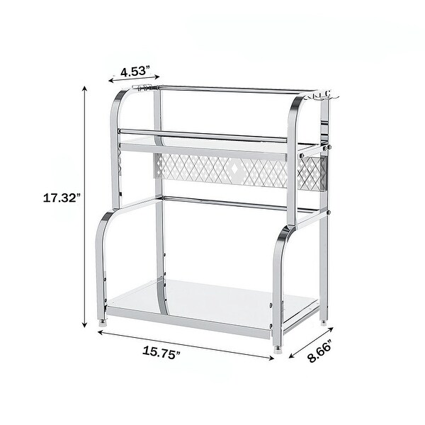 2 Tier Spice Rack Organizer Kitchen Rack Can Organizer