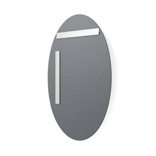 better bevel 24 in. W x 36 in. H Frameless Oval Beveled Edge Bathroom Vanity Mirror 17101