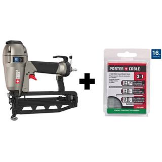 Porter-Cable Pneumatic 16-Gauge 2-12 in. Nailer Kit and 16-Gauge Finish Nail Project Pack (900 per Box) FN250CwFN16PP