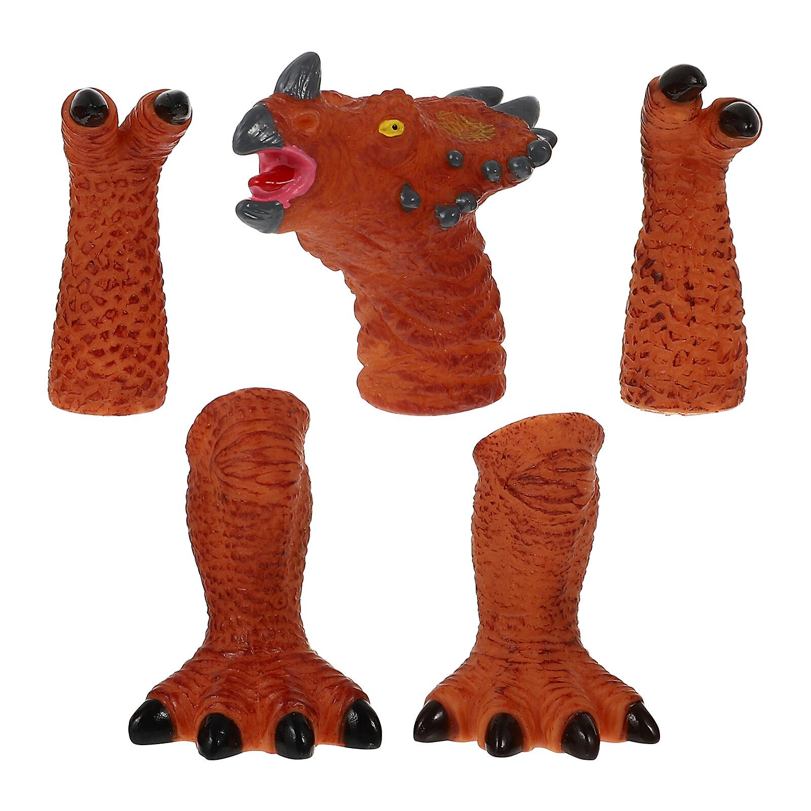 1 Set Children's Dinosaur Finger Toy Simulated Dinosaur Model Thumb Toys