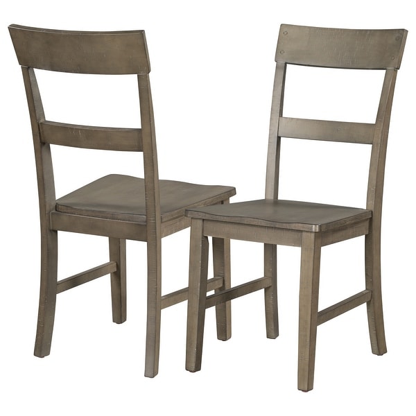 Dining Chairs with Ergonomic Design， Kitchen Solid Wood Chair Set of 6