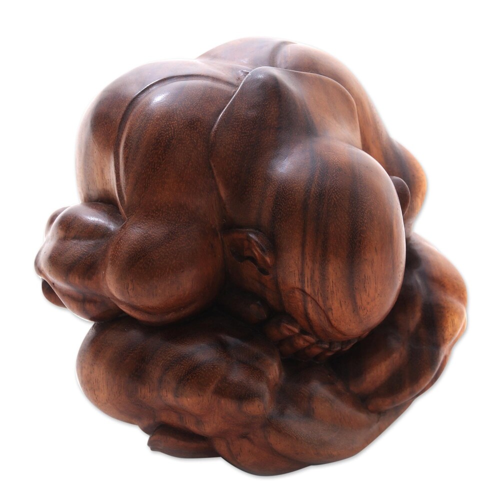 Novica Handmade Meditating Yogi Wood Sculpture (7.5 In.)