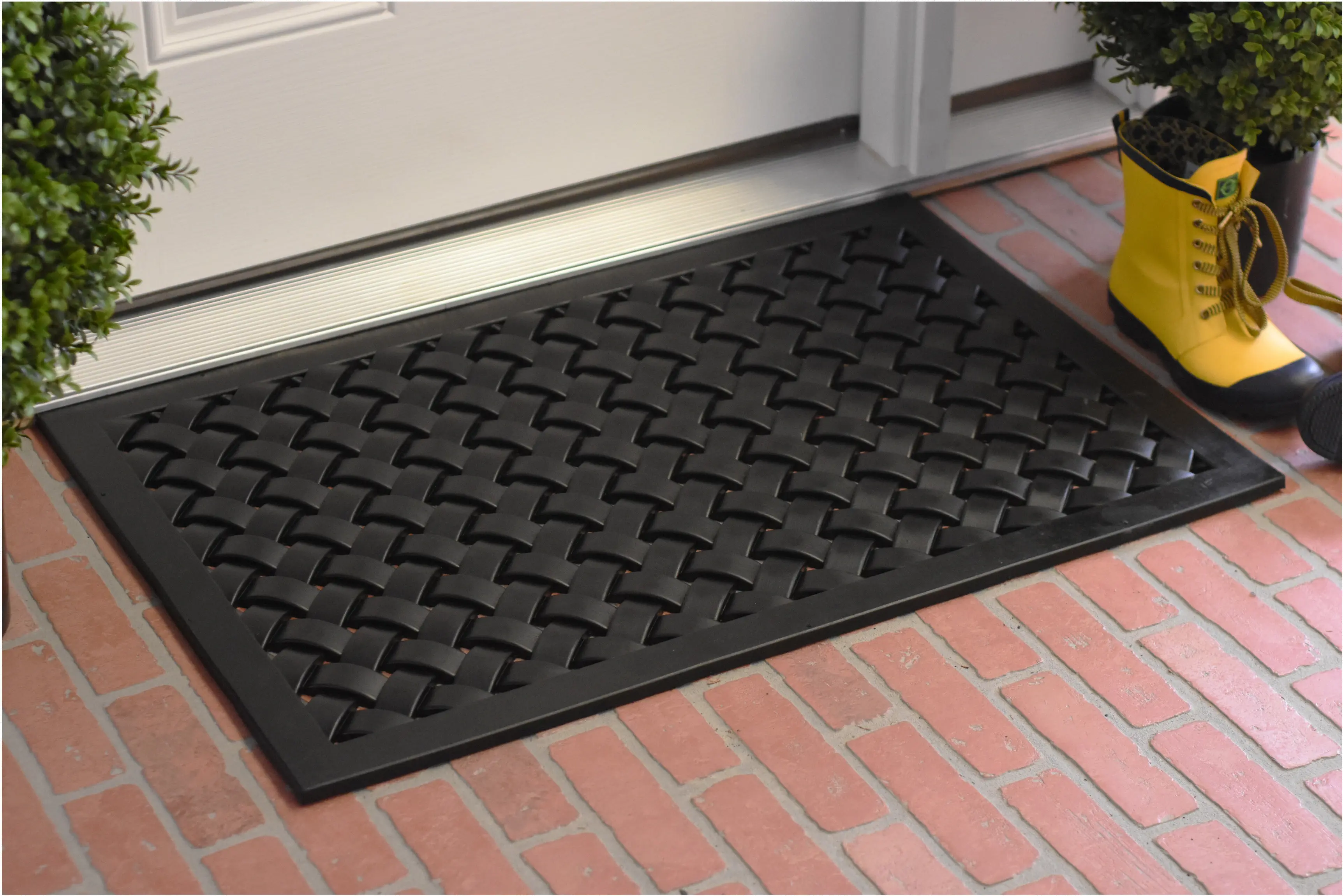 24 x 36 Hampton Weave Rubber Door Mat