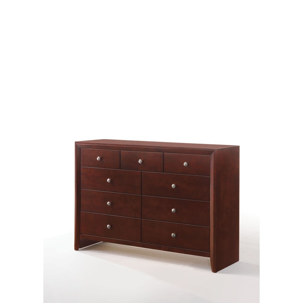 Ilana Brown Cherry 9 drawer Dresser