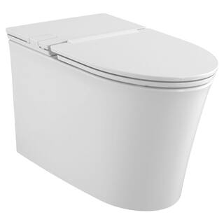 American Standard Studio S 1-piece 1.0 GPF Single Flush Elongated Low-Profile Toilet in White Seat Included 2548A100.020