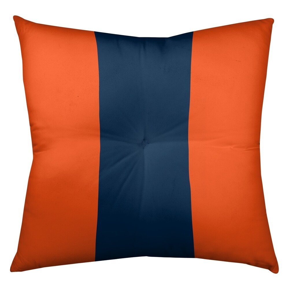 Denver Denver Football Stripes Floor Pillow   Square Tufted