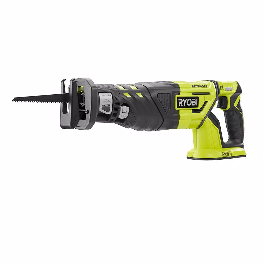 RYOBI 18-Volt ONE+ Cordless Brushless Reciprocating Saw (Tool Only) with Wood Cutting Blade and#8211; XDC Depot