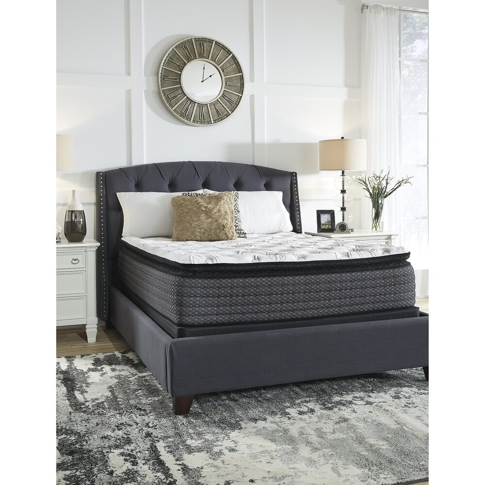 Signature Design by Ashley Limited Edition Pillowtop Black/White 2 Piece Mattress Package