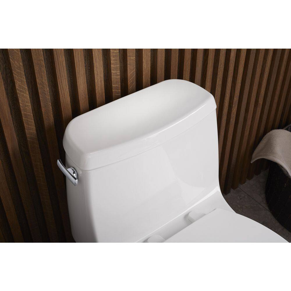 KOHLER Santa Rosa One-Piece 1.28 GPF Single Flush Elongated Toilet in White wContinuous Clean Technology (Seat Not Included) 30812-0