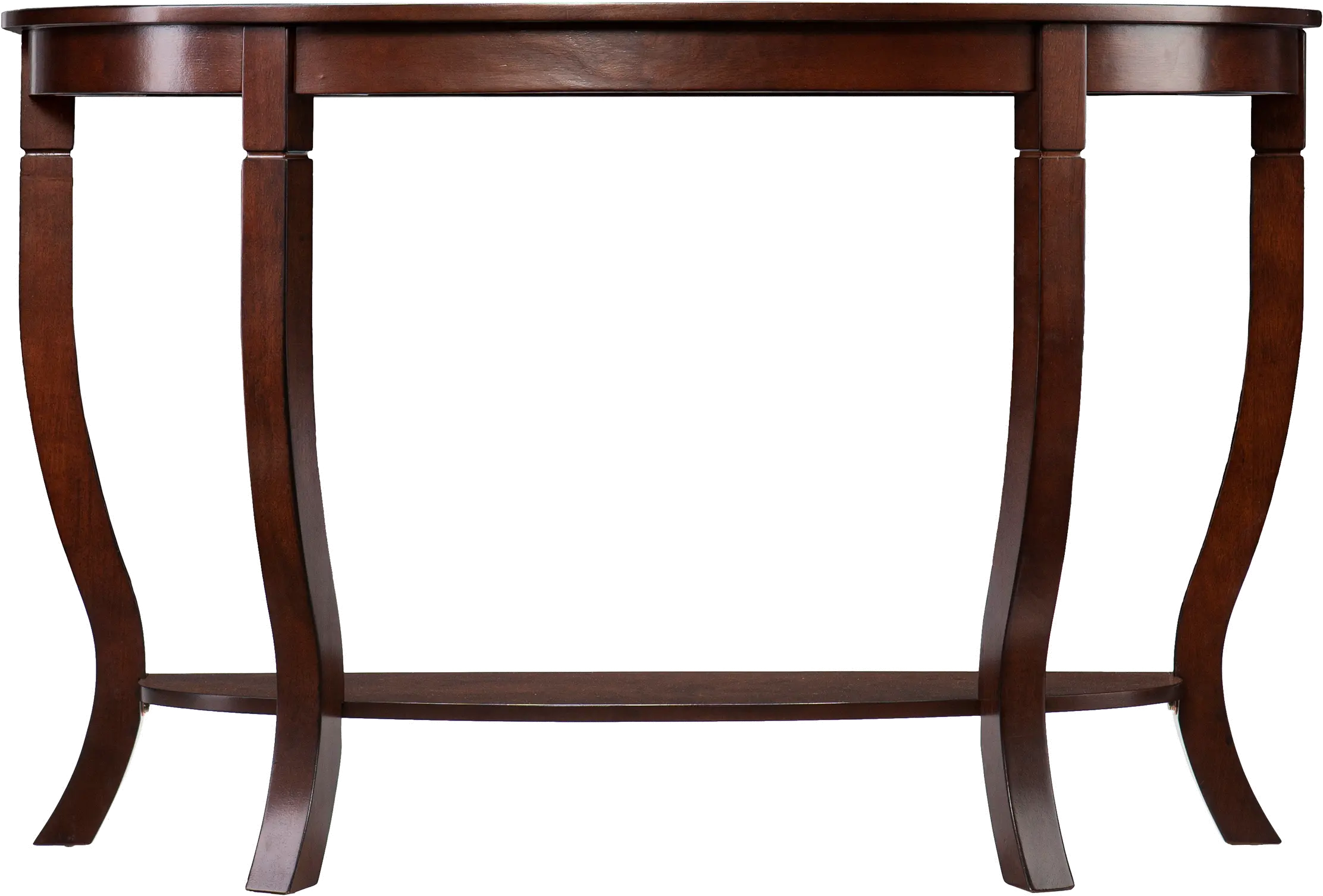 Findlay Demilune Brown Console Table