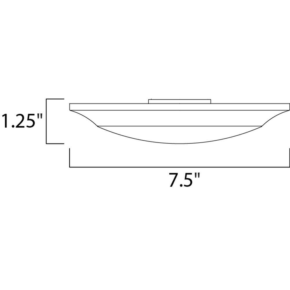 Maxim Lighting Diverse 7.5 in. Satin Nickel Integrated LED Flushmount Light 57625WTSN